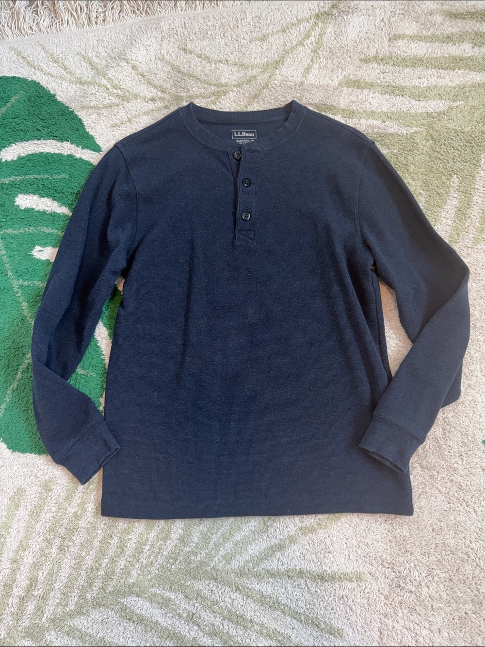L.L. Bean Navy Long-Sleeve Henley